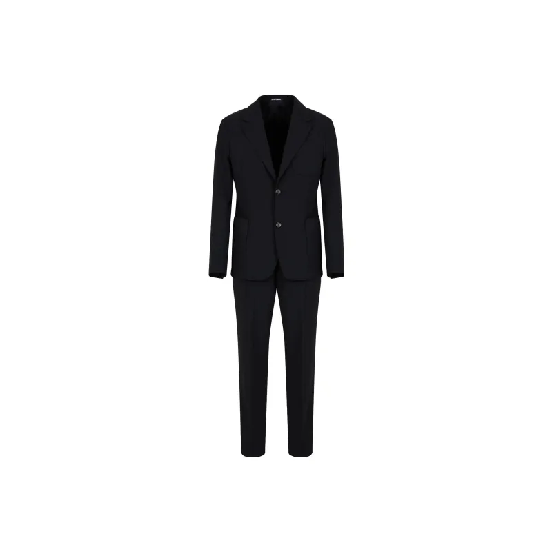 EMPORIO ARMANI Single breasted Suit In Virgin wool Two way Stretch Canvas-0