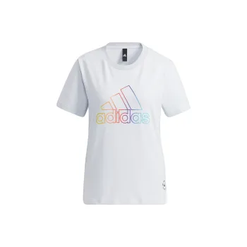 Adidas Set in Sleeve T Shirt Women's Light Blue