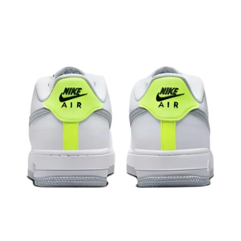 Nike Air Force 1 Anti Slip Wear Resistant Low Top Kids' Skateboarding Shoes White Gray Teenagers-2