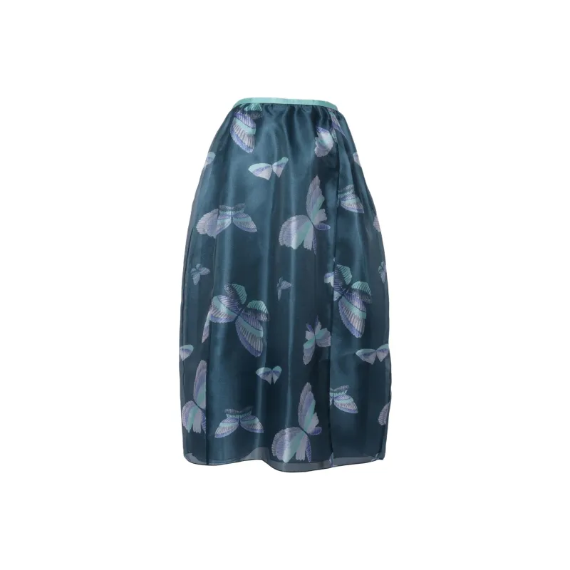 EMPORIO ARMANI Casual Long Skirt Women's Blue-1