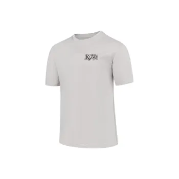 QIAODAN Sports Life Collection T Shirt Men's Heron Feather Gray