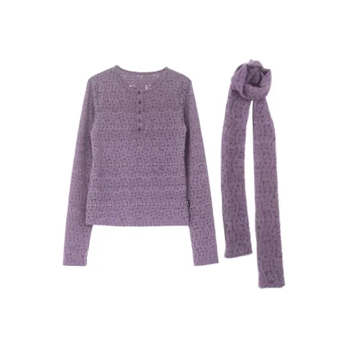Innomoood T-Shirt Women's Furry Purple