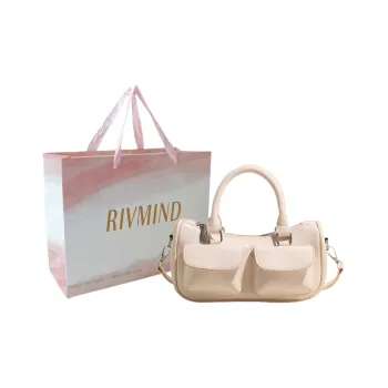 RIVMIND PU One Shoulder Handbag Women's White/Silver/Red/Brown/Coffee/Black