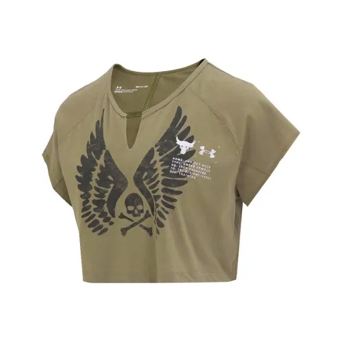 Under Armour Crop Tops Women's Brown