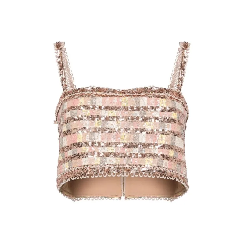 ELIE SAAB Sequin embellished Crop Top-0
