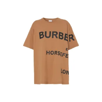 Burberry Drop Shoulder Sleeve T Shirt Women's Camel