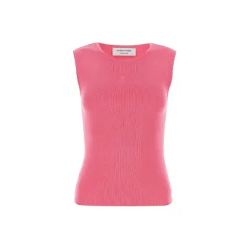 Marine Serre Core Knitted Vest Top 'Pink'