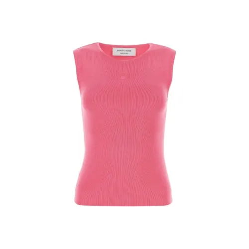 Marine Serre Core Knitted Vest Top 'Pink'