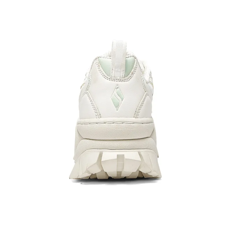 Skechers Wear-Resistant Low-Top Chunky Sneakers Women's White Green-4