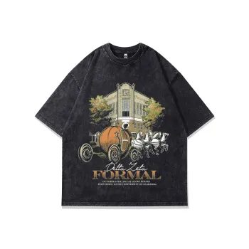 YUZHAOLIN T Shirt Unisex Washed Black