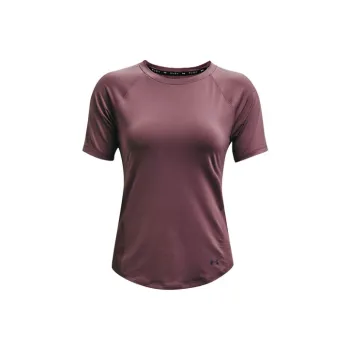 Under Armour RUSH Raglan Sleeve T Shirt Women's Gray Mist Purple