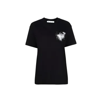 OFF WHITE Pen Arrows Logo Graphic T shirt Black