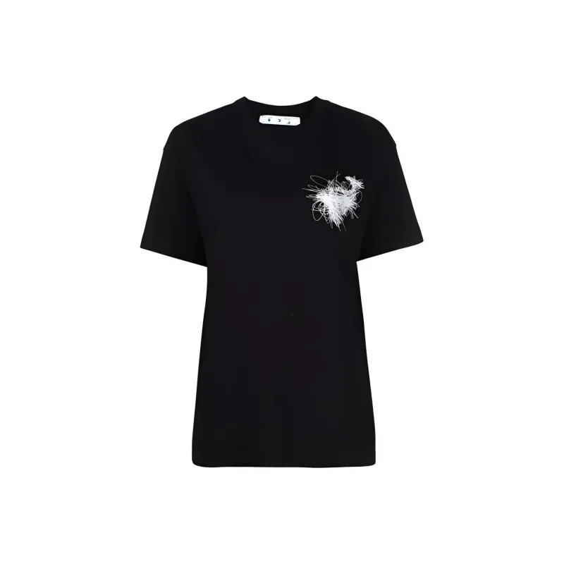 OFF WHITE Pen Arrows Logo Graphic T shirt Black-0