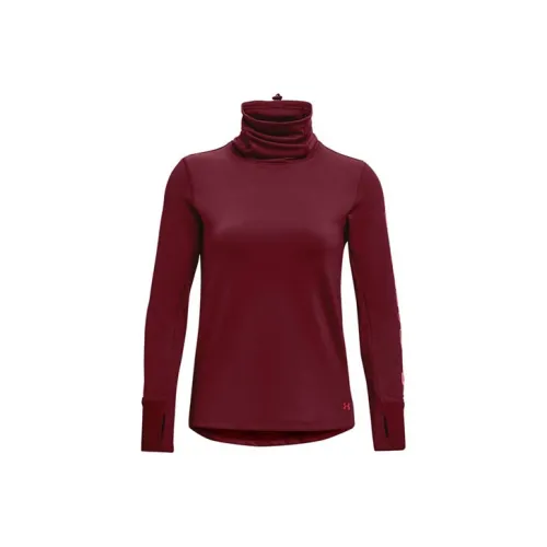 Under Armour Straight Long Sleeved T Shirt Women's Red