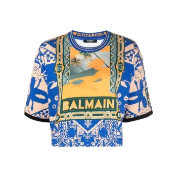 BALMAIN T Shirts Women's Blue