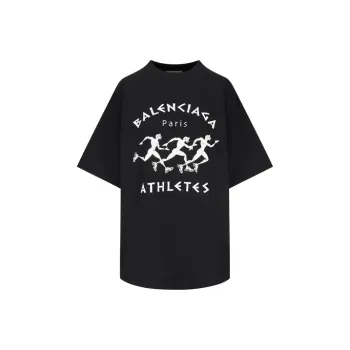 Balenciaga Athletes Oversized T Shirt 'Black/White'