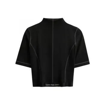 Calvin Klein T Shirts Women's Space Black BEH