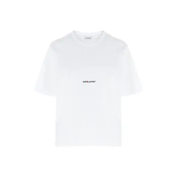 SAINT LAURENT Basic Logo T shirt White