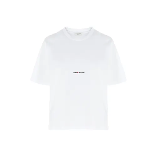 SAINT LAURENT Basic Logo T platform White