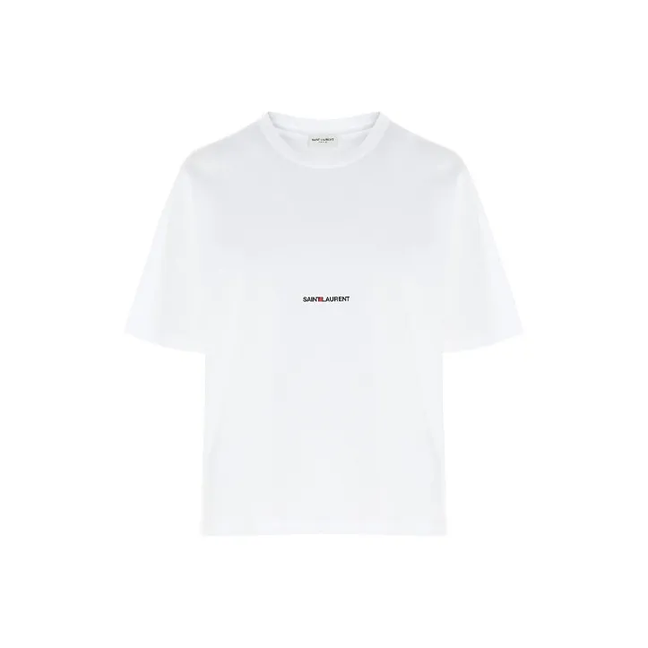 SAINT LAURENT Logo print T shirt-0