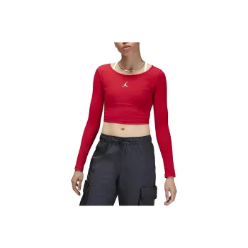 JORDAN Crop Tops Women's Gym Red