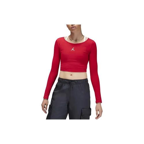 JORDAN Crop Tops Women's Gym Red