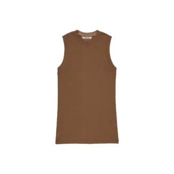 Auralee Super High Gauge Sheer Rib Tank Top 'Brown'
