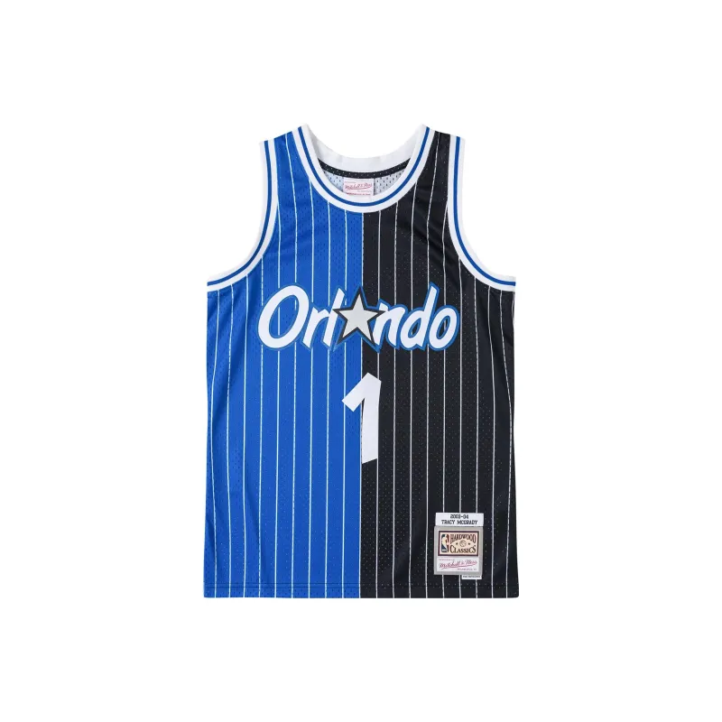 Mitchell Ness Basketball Jerseys Men Black Blue-0