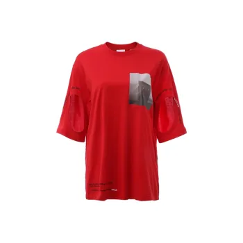 Burberry T Shirts Women's Red