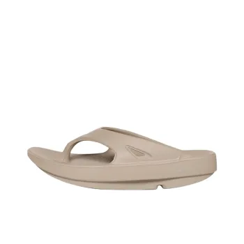 OOFOS Abrasion Resistant Flip Flops Unisex Khaki Brown