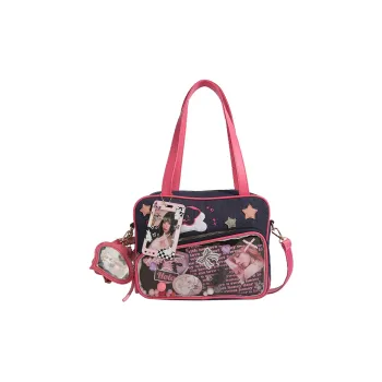 Bueno Denim Shoulder Bag Women's Dark Blue/White/Light Blue