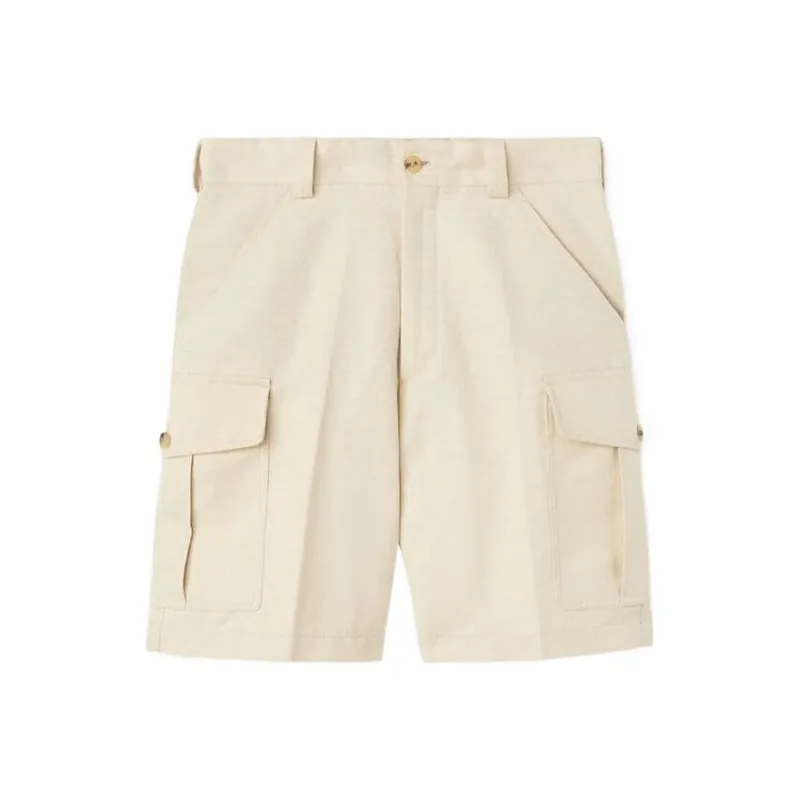Loro Piana Bizen Canvas Cargo Shorts-0