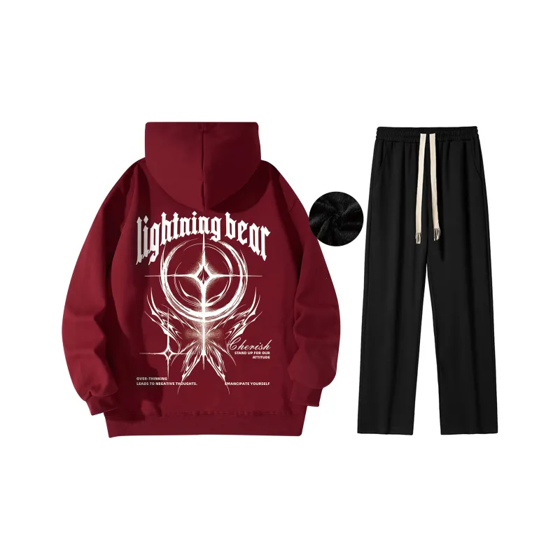 LIGHTNING BEAR Sweatshirt Set Unisex-5