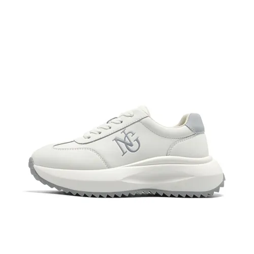 NAVIGARE Small Sailboat Lightweight Height Increasing Low Top Casual Shoes Women's White Gray