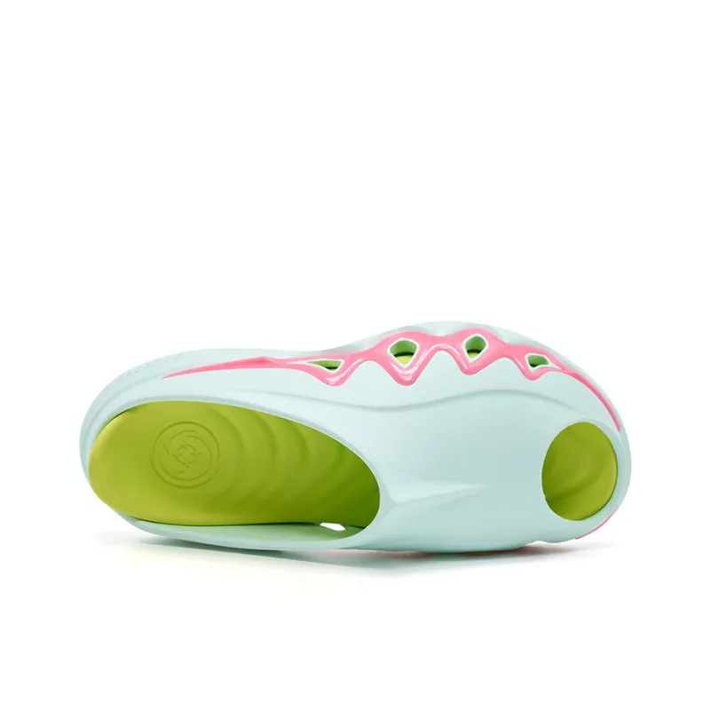 RIGORER Shark 3 Slip Resistant Cushioning Slide Slippers Unisex Mint Green Lotus Pink-3