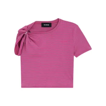 WE11DONE Gathered Cropped T shirt