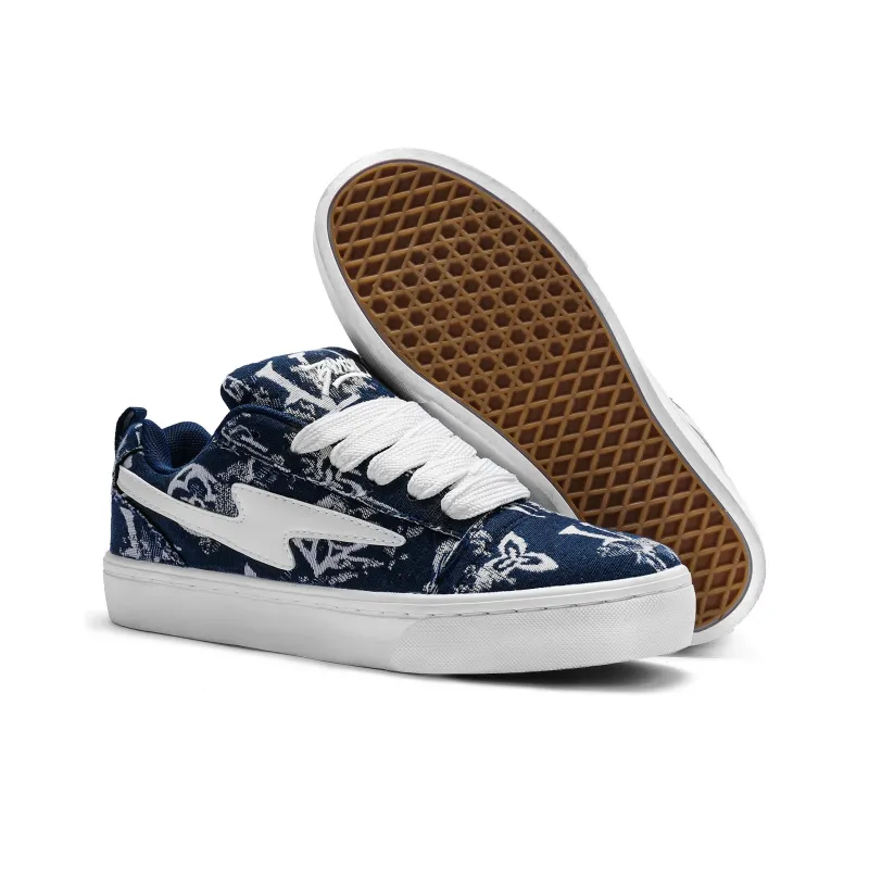 GNVA Canvas Shoes Unisex Navy Blue-4