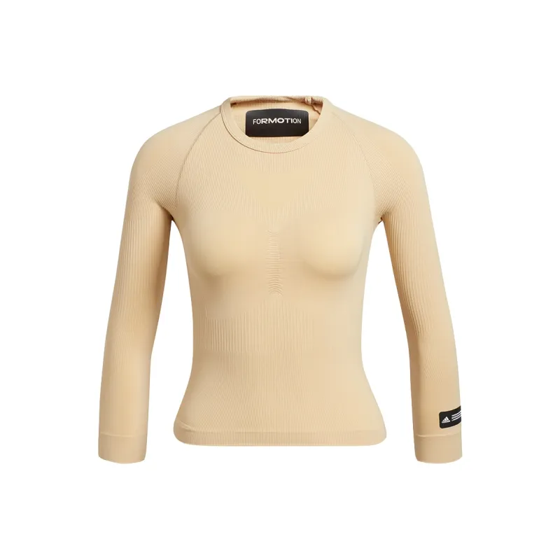 Adidas T Shirts Women's Ecru-0
