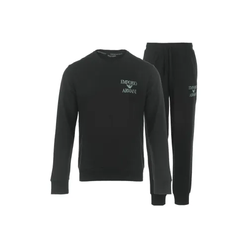 EMPORIO ARMANI FW23 Sweatshirt Set Men's Black