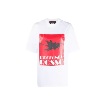 MSGM Profondo Rossa Print T-shirt