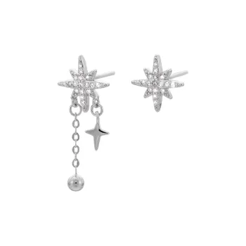 CLARKIA FLOWER S999 Fine Silver Earrings Women's