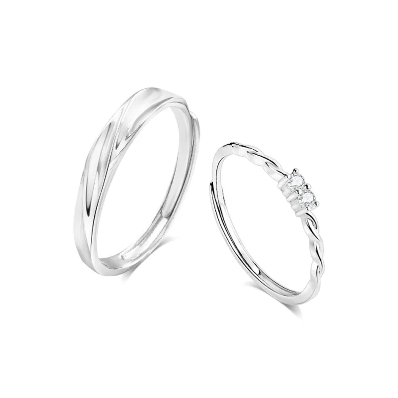 BLANK IN BLANK Sterling Silver Rings Unisex-0