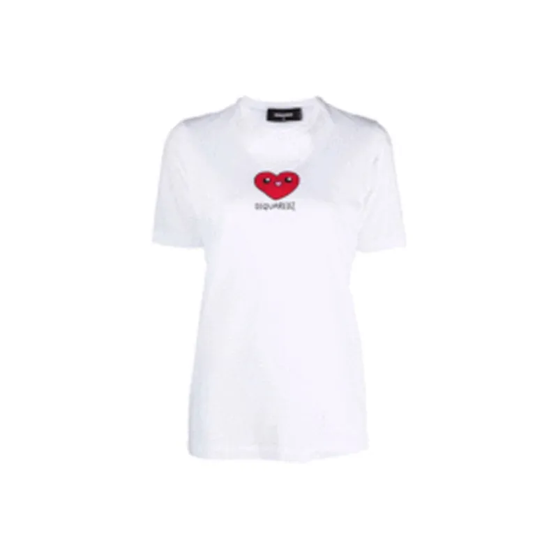 DSQUARED 2 Heart Printed T Shirt-0