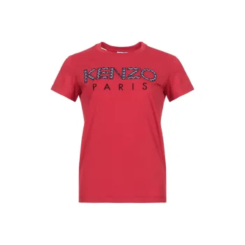 KENZO Letter Logo T Shirts Women's China Red