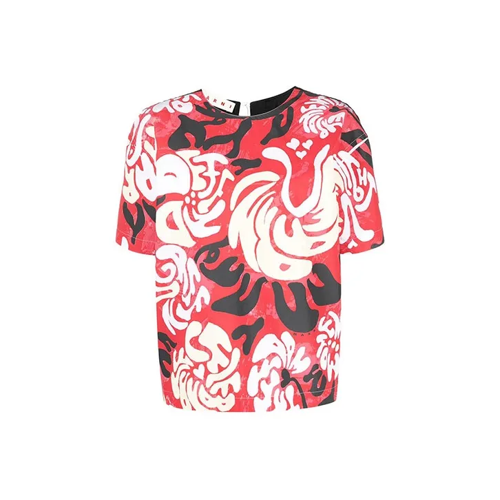 MARNI Graphic-Printed Crewneck Blouse-0