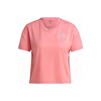 Adidas Drop Shoulder Sleeve T Shirt Women's Rose Red
