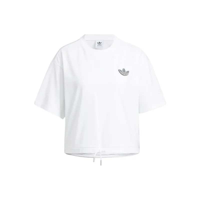 Adidas Originals Adicolor Crop Tops Women's White-0