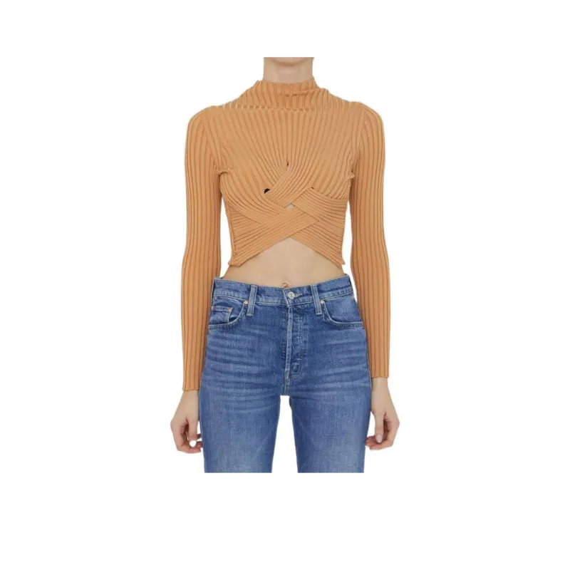 Stella McCartney Cross-Over Ribbed Top-0