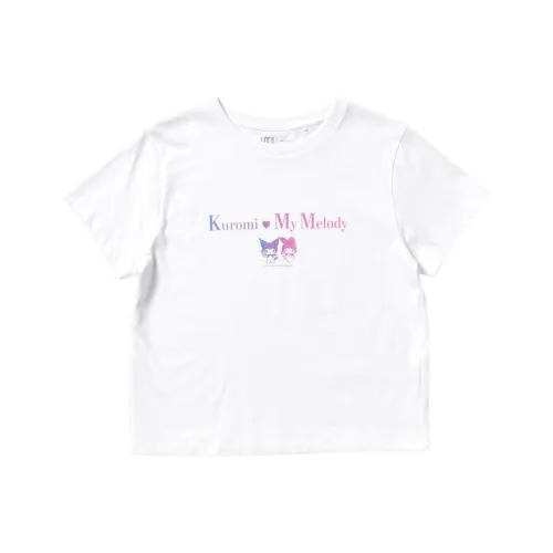 UNIQLO Sanrio/Three Little Piglets Co branded T Shirt Women's White