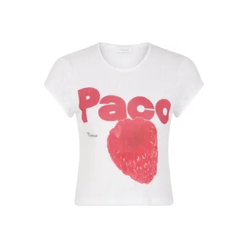 Paco Rabanne Cropped T Shirt 'White'